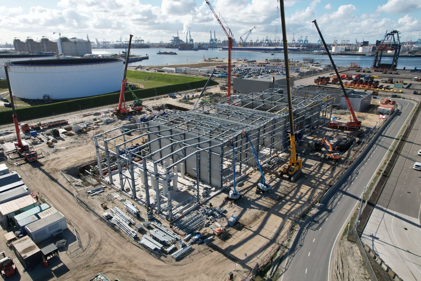Porthos compressor station under construction
